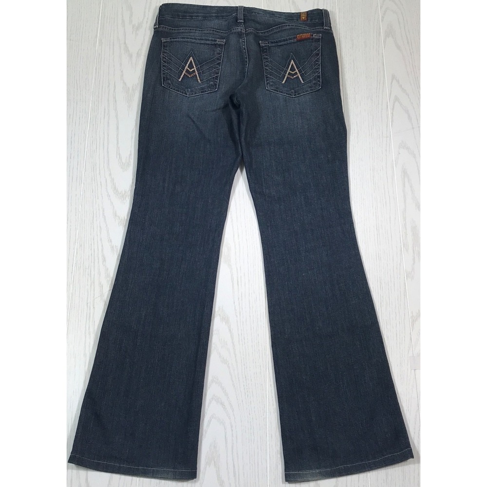 7 For All Mankind Women's A Pocket Jeans Women 29 Blue Flare Bootcut Stretch